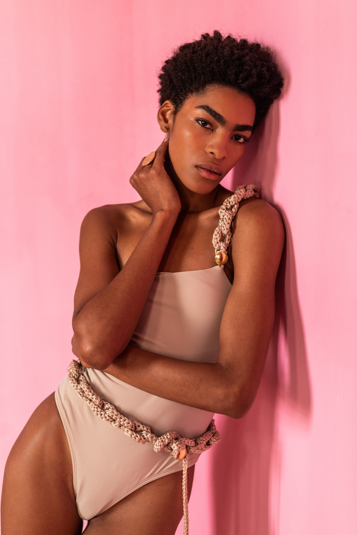 SWIMSUIT NAOMI CON TEJIDO ESLABON - Daniela Bustos Maya