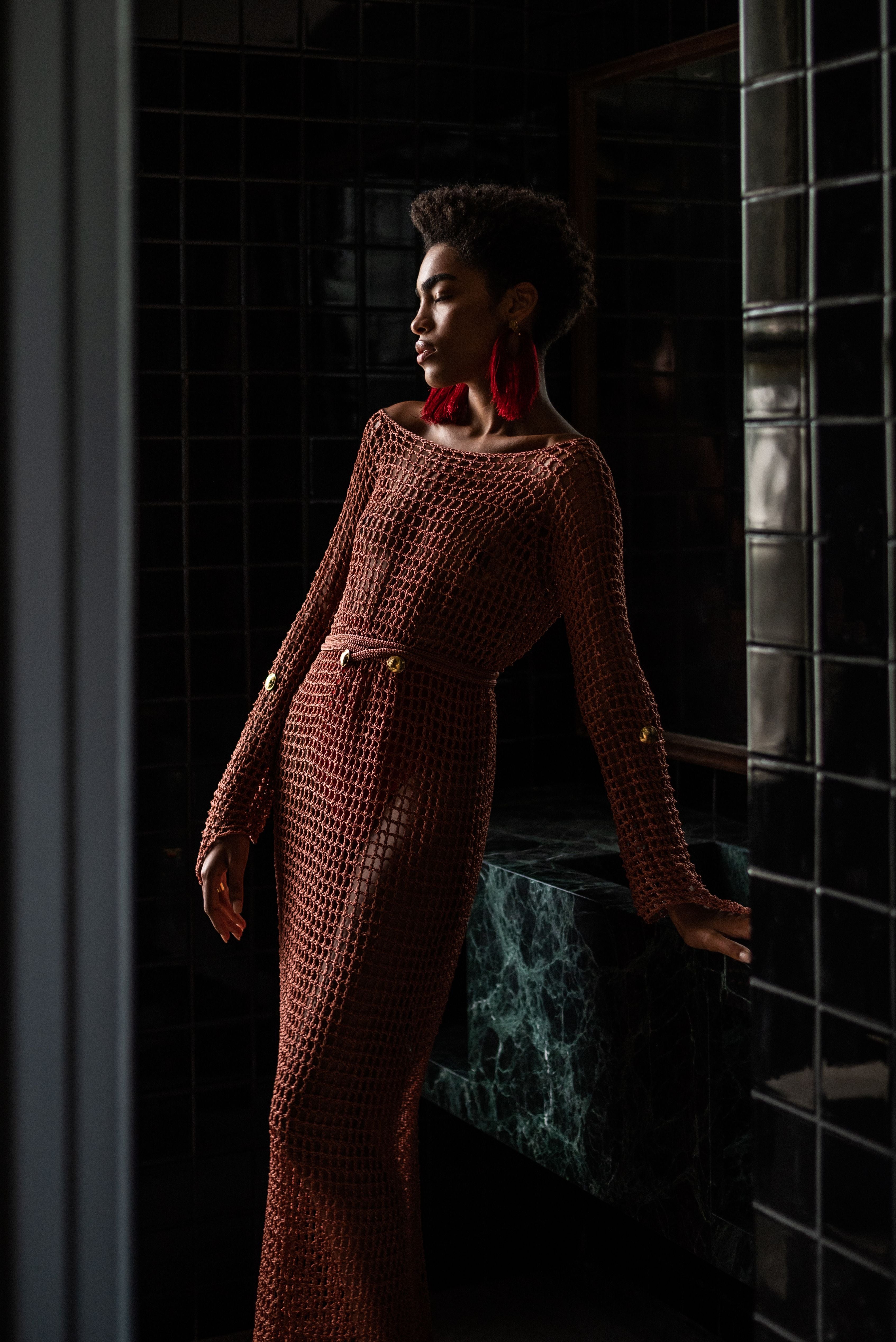 Vestido Octubre con cinto - Daniela Bustos Maya